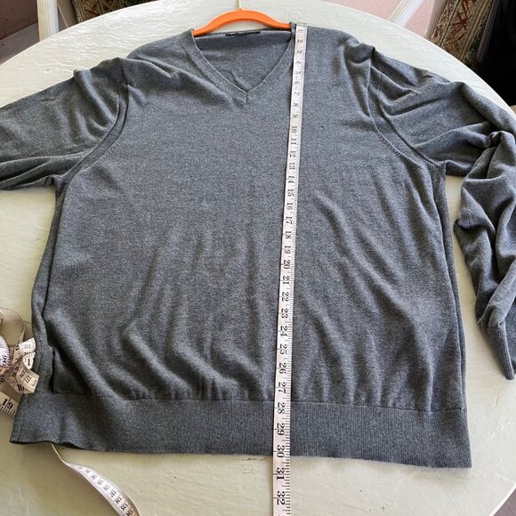 Michael Kors Gray Embroidered Logo 100% Cotton Sweater Size XXL - Picture 5 of 8